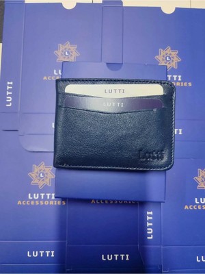 Lutti Hakiki Deri Mıknatıslı Yatay Model Kartlık