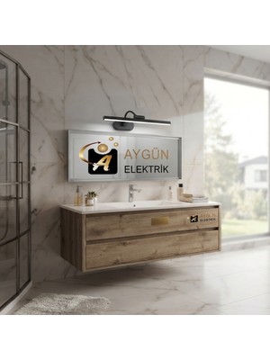 Aygün Elektrik CT-5212 Siyah Yeni Kasa 7W Duvar Aplik - 6400K (Beyaz)