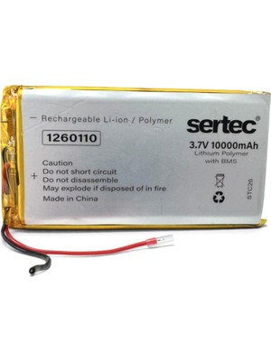 Antenci Sertec 1260110 3.7V 10000MAH Lithium Polymer Pil - Bms Devreli
