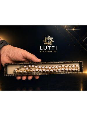 Lutti Altın Görünümlü Mine Işlemeli Döküm Tesbih