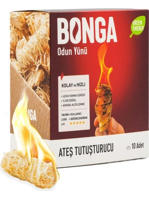 Brf Store Oreviosell Bonga Soba, Şömine, Mangal Tutuşturucu 10 Adet 140 gr - Jel ve Çıra Alternatifi Doğal Odu