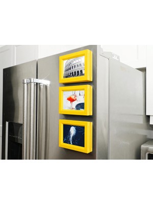 Brf Store Oreviosell 3'lü Magnet Fotoğraf Çerçevesi Seti – Buzdolabı Için Mini Manyetik Resim Çerçevesi, Dekor