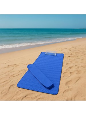 Brf Store Su Store Deconox Katlanabilir Elyaflı Plaj Hasırı ve Şezlong Matı - 150X75 cm Askılı Taşıma Kılıflı