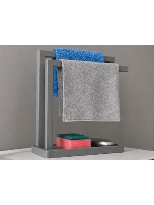 Brf Store Oreviosell Havluluk ve Sabunluk Organizer – Lavabo Üstü Çok Amaçlı Düzenleyici-Gri