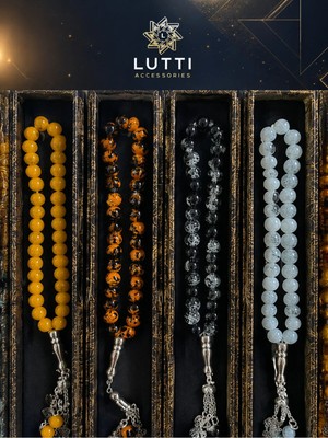 Lutti Rengarenk Hediyelik Kutulu 4'lü Cam Tesbih