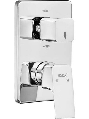 E.C.A. Eca - Tiera Ankastre Banyoduş Bataryası Sıva Üstü Grubu 2 Yollu Outlet - 102167205-KDE-