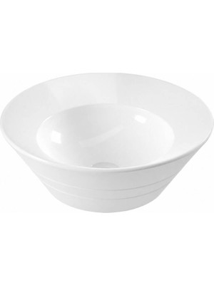 Serel - Poseidon Tezgah Üstü Dairesel Batarya Deliksiz Çanak Lavabo 45 cm Outlet - PS35DXS110H-