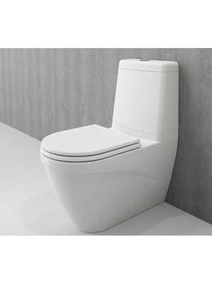 Bocchı Bocchi - Taormina Arch Duvara Tam Dayalı Klozet Parlak Beyaz - 1017-001-0128