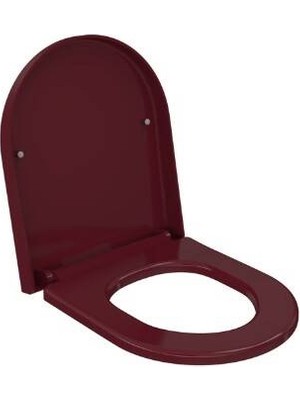 Bocchı Bocchi - Pure S Tondo Rimless Uyumlu Yavaş Kapanır Klozet Kapağı Parlak Burgonya Bordosu - A0302-072