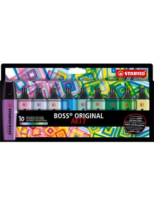 Brf Store Yavuzsell Stabılo Boss Orıgınal Arty - Fosforlu Kalem - 10'lu Paket - 10 Farklı Soğuk Renkler