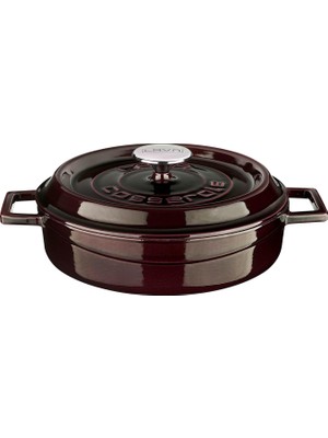 Brf Store Yavuzsell Lava Metal Premium Serisi - Döküm Çok Amaçlı Tencere, Yuvarlak, 24 Cm, Majolik Mor