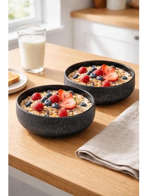Brf Store Yavuzsell El Yapımı Seramik Salata Kasesi, Yulaf Granola ve Kahvaltı Kasesi, Sağlıklı Beslenme ve Di