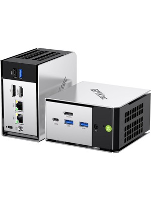 Brf Store Elivorasell Gmktec Mini Pc M8 Masaüstü Bilgisayar Amd Ryzen Pro 6650H (6C/12T 4.50GHZ) Dual Nıc Lan