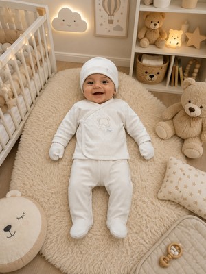 Caramell  Cute Bear ( Ayıcıklı) Renk Çeşitli Erkek 5li Hastane Çıkışı 1454