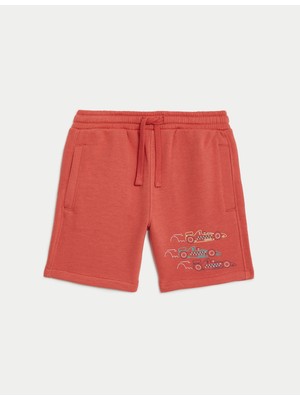 Marks & Spencer Pamuklu Yarış Arabası Temalı Şort (2-8 Yaş)