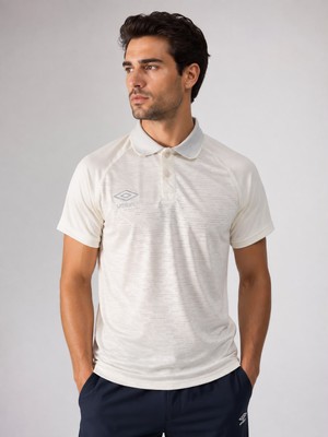 Umbro Vectör Kamp Erkek Ekru Polyester Polo Yaka Spor Tişört TF0614