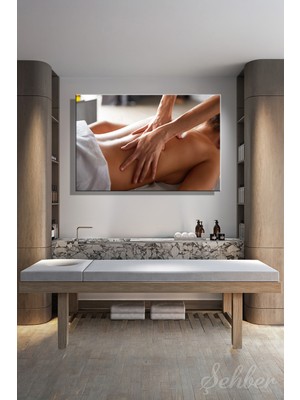 Şehber Spa Merkezinde Uygulanan Sırt Masajı Seansı Yatay Kanvas Tablo 4244