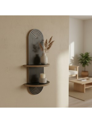 U Atölye Alto Antrasit Gizli Askılı Duvar Rafı - 70X20 cm Yüksek Kalite Mdf Uçan Raf