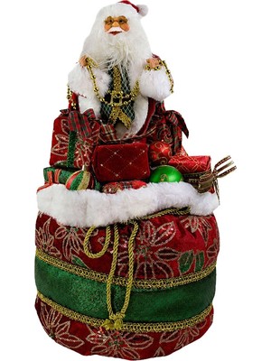 Dekorsende Yılbaşı Keseden Çıkan Noel Baba 70X35 cm