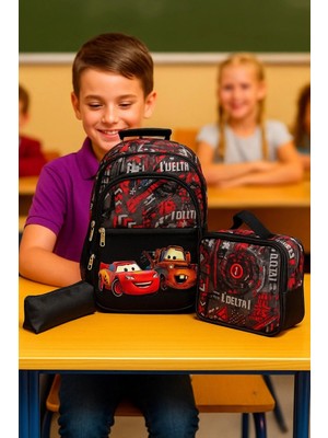 Newbag Şimşek Erkek Çocuk Sırt Ilkokul Çantası-3'lü Set