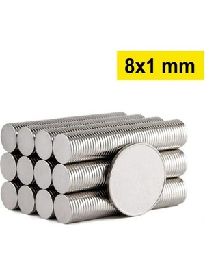Brf Store Shopandenjoy Dünya Magnet 30 Adet - Yuvarlak Neodyum Mıknatıs, 8x1 Mm, Güçlü Magnet, Buzdolabı Magne
