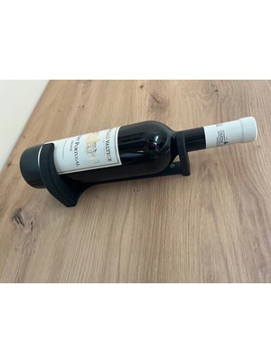 Print Zone Duvara Monte Şaraplık ve Tekli Şişe Tutucu Stand - Minimalist Mutfak ve Bar Aksesuarı