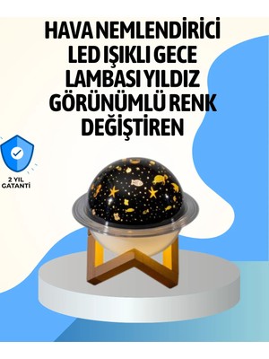 Brf Store Shopandenjoy Projektör Işıklı ve Aromaterapi Destekli Taşınabilir Nemlendirici Cihaz USB Bağlantılı