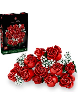 Brf Store Shopandenjoy LEGO Icons Gül Buketi 10328 | Yetişkinler Için Kırmızı Güller ve 4 Dal Bahar Yıldızı Iç