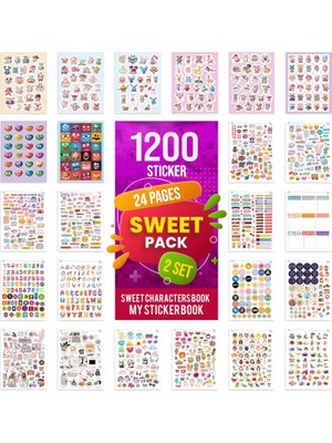Brf Store Shopandenjoy Colortouch Sweet Sticker Set - 1200 Adet Çıkartma - Çocuklar, Kızlar, Gençler ve Yetişk