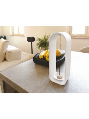 Brf Store Shopandenjoy The Shrine Tütsülük – 3D Baskı Modern Kemer Formlu Tütsü Tutucu-Beyaz