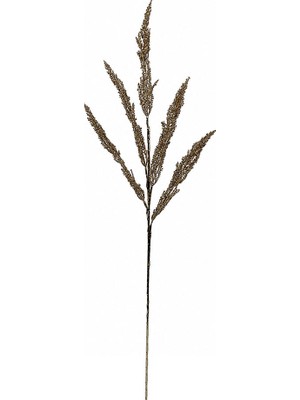 Dekorsende Yılbaşı Süsü Pampas Formlu Taşlı Dal Şampanya 75 cm