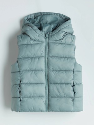 LC Waikiki Lcw Kids Yeşil Kapüşonlu Kız Çocuk Şişme Yelek