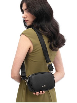 Benetton BNT_1839 12X16X7 Çapraz Siyah Kadın Çanta