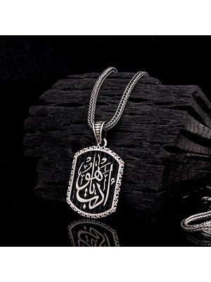Takı925 Edep Ya-Hu Yazılı 925 Ayar Gümüş Kolye
