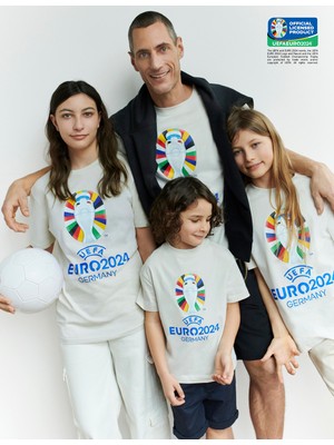 Marks & Spencer Saf Pamuklu UEFA EURO2024™ T-Shirt (2-7 Yaş)