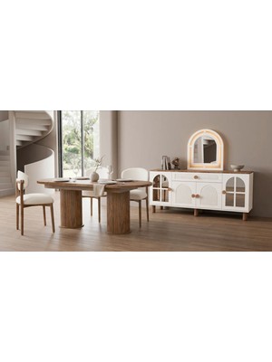 Aydınev Naturel Mdf Yemek Odası Takımı