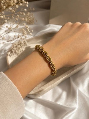 Mare Butik Gold Burgu Zincir Bileklik