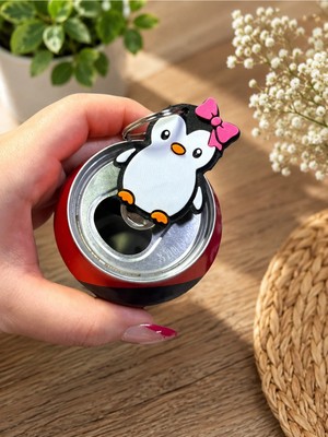 Penguen Figürlü Kutu Kola Açacağı Anahtarlık – Sevimli Içecek Açma Aparatı