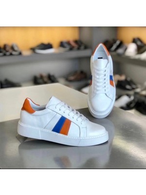 Endemre Ender Beyaz Turuncu Mavi Sneakers