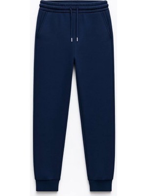 Dereff Unisex 3 Iplik Şardonsuz Jogger (Lacivert) 13-14 Yaş