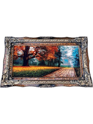 Hasyılmaz Kayıp Mevsimin Hikayesi Adlı Iran Tebriz Halı Tablo 123X73CM - Duvar Halı Kilim Tablo