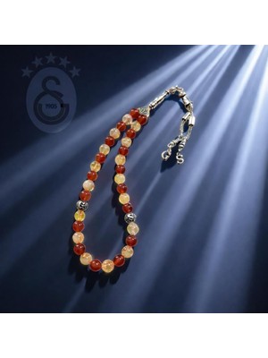 Home Galatasaray Renklerinde Akik & Sitrin Doğaltaş Tesbih