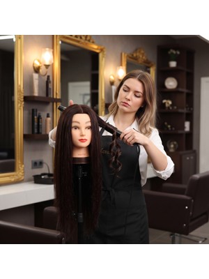 Colezium Kuaför Eğitim Mankeni / Yaki + Masa Aparatı / Kızıl Kahve