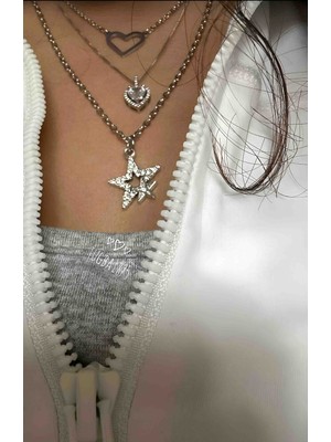 Kiraz Çiçeği Jewelry Paslanmaz Çelik Yıldız Kolye
