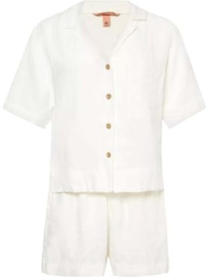 Eberjey Garment Dyed Keten Şort Takımı