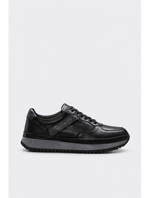 Fast Step Hakiki Deri Siyah Erkek Casual Bot 722MA870
