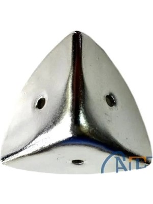 TeknoKapsül Dekoratif, Kutu, Sandık Köşesi - 45X28 Mm, Büyük, Nikel, 100 Adet