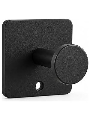 Orret Home Tekli Yapışkanlı Metal Siyah Askı, Delmeden Duvara Monte Havlu Askısı, Çanta Askısı, Mutfak Banyo Askısı, Paslanmaz Yapışkanlı Duvar Askısı, Modern Kare Tabanlı Askı Aparatı