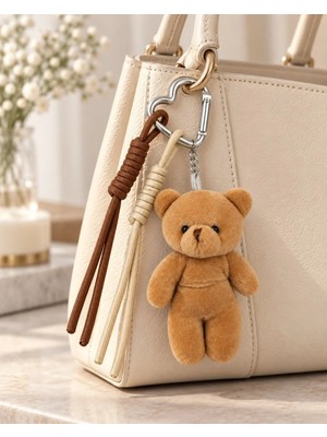 Kumru Studio Kahverengi Peluş Ayıcık Çanta Charmı ve Anahtarlık
