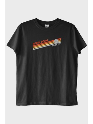lofux Retro 'Rebel Scum' Grafikli Star Wars Siyah Tişört